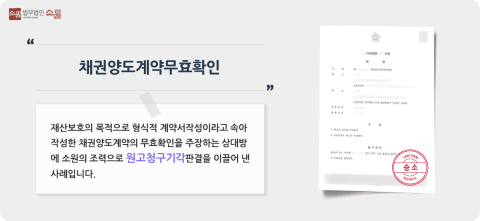 채권양도계약무효확인 승소사례