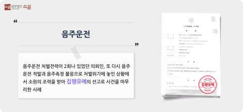 도로교통법위반 음주운전 처벌방어 사례