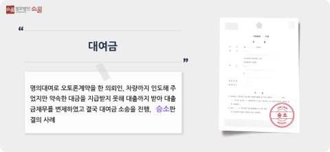 대여금반환 승소사례